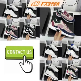 chan Luxury chan Designer Casual Running Shoes Sneakers Vintage Suede Leather Trainers Patchwork Leisure Shoes Platform Print Sneaker EUR39-44 Shoes