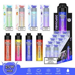 EU US Local Warehouse Puff 1000 Disponible Vape Pen Big Cloud 10K Puffs Feemo Cannon Disponible Vape Pen Type-C CABLECHARE MED 0,5HM MOSTANCE 10 färger