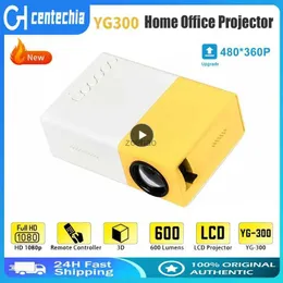 Projectors New YG300 MINI 1080P LED Projector YG300 Uppgraderad version 600 Lumen 320x240p HDMI-kompatibel USB-ljud Hemmedia Player Beamerl240105