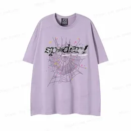 디자이너 티 스파이더 티셔츠 분홍색 보라색 젊은 깡패 SP5DER 스웨트 셔츠 555 셔츠 남자 여자 힙합 웹 재킷 스웨트 셔츠 스파이더 sp5 tshirt 고품질 crjh