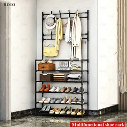 Multiayer Shoe Rack Diy Clothes Hanger Coat förvaringskläder Torkning Organiser Hem Dorm Furniture Hat Hangers 240109