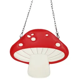 Women's Leather Mushroom Cute Cartoon Little Shoulder Bag Crossbody 240108