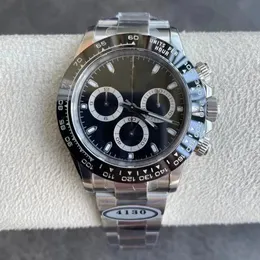 Obejrzyj PANDA Dial Automatyczne zegarek mechaniczny 4130 Ruch Chronograph Multifunction Watchs Super Clones Watches Wysokiej jakości luksusowe wodoodporne zegarek