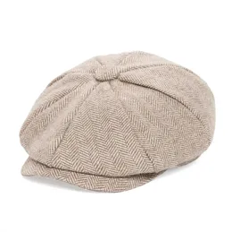 Caps Jangoul Small Size Baker Boy Cap Wool Blend Newsboy Caps Boy Girl Men Women Herringbone Flat Hat Driver Gatsby Hats Cabbies 001