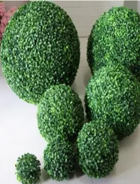 2st stora gröna konstgjorda växtboll topiary träd boxwood bröllop fest hem utomhus dekoration växter plast gräs boll1576191