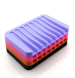 Ny antiskid tvålskål Silikon tvålhållare Tray förvaring tvål rack tallrik box baddusch container badrumstillbehör DBC VT0609964284