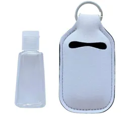 Storage Bags Sublimation Blank Keychain Hand Sanitizer Holder for 1oz Bottle DIY Customized Pendant INCLUDE BOTTLE2014111