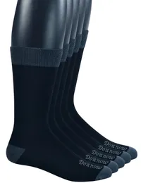 Yomandamor Herren-Bambus-Atmungsaktive Dress-Crew-Socken mit nahtloser Spitze, 5 Paar L-Größe, Sockengröße 10–13, 240104