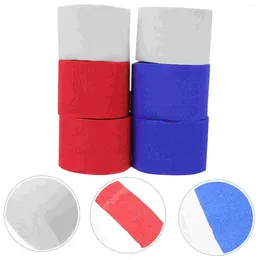 Party Decoration 6pcs Crepe Paper Rolls White Red Blue Streamer Supplies For Banner Backdrops