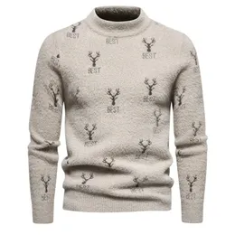 Suéter de visón de imitación para hombre, suéter de punto cálido a la moda, suave y cómodo, TOPS 240108