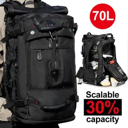 50L 70L Grande Capacidade Mochila de Viagem Bagagem Treinamento Esportivo Fitness Duffle Independente Sapatos Saco de Armazenamento Laptop Business X929 240108