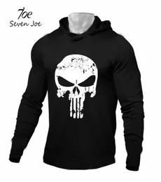 Seven Joe Men palestra Bodybuilding Felpe con cappuccio Felpa Pullover Hip Hop Abbigliamento di marca Abbigliamento sportivo Allenamento in cotone Sottile con cappuccio CX2007235312420