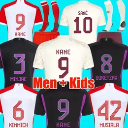 Sane Muller Soccer Jersey Men Kids Kits Mane 23/24 Neuer Kane Football Shirt Goretzka Gnabry Camisa de Futebol Men Kids Kimmich Bayern Munich Away Minjae Jersey