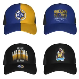 Berretti da baseball Maccabi Tel Aviv Basket Stampa Berretto da baseball atletico Cappello da papà Cowboy Beach Sun