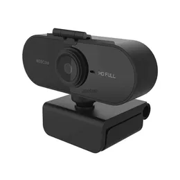 Webcams 1080p HD 360度オートフォーカスWebカメラが組み込まれたステレオマイクを備えたLCDモニターラップトップとデスクトップL240105に簡単にインストールする