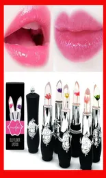 Lipstick Flower trwający krem ​​nawilżający kosmetyki wodoodporne Zmiana temperatury Kolor galaretki balsam pomadka Make Up New8376484