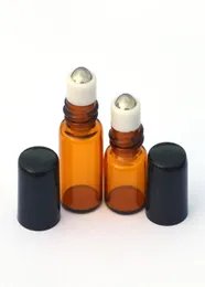 100PcsLot 1ML 2ML Glass Roll on Bottle with Stainless Steel roller Small Essential Oil Rolleron bottle 2010146796959