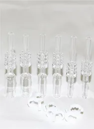 smoking 10mm 14mm 19mm Quartz Tip for Mini Kits With Plastic Keck Clips Quartz Banger Nail Tips5859184