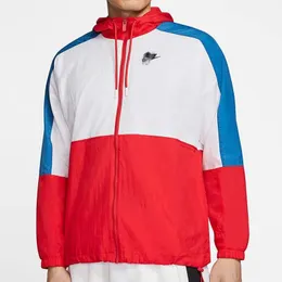 2024 Bahar Yeni Erkekler Dokuma Spor Kapşonlu Rüzgar Geçirmez Ceket Ceket Spor giyim