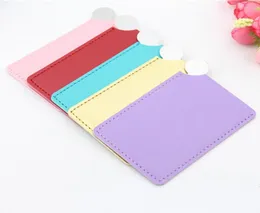 High Quality Portable Shatter Proof Card Style Pocket Cosmetic Mirror PU Leather Cover Stainless Steel Unbreakable Makeup Mirror9912765