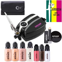 Pinsel Ophir Airbrush Make -up Set mit Foundation Blush Lidschatten losen Pulver Concealer Stift Make -up -Werkzeug Airbrush für Make -up Op005b