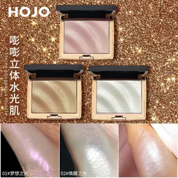 Highlighter Makeup Shimmer Powder Palette Highlight Face Contour Golden Bronzer Contour for Dark Skin 240106