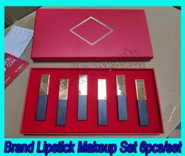 Set trucco di marca 6 pezzi set classico rossetto opaco Set regali di Natale 6 in 1 DHL veloce 9810336