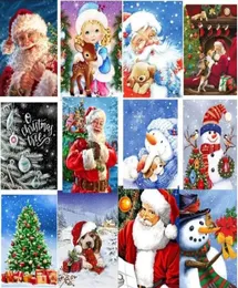 54 Styles Diamond Painting Christmas Kits For Adults 5D Santa Claus Diamonds Embroidery Snow House Landscape Mosaic Cross Stitch C2304963