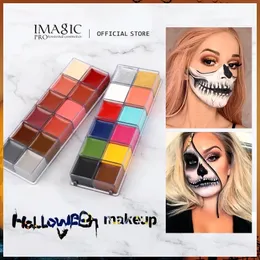 IMAGIC 12 colori Flash Tattoo viso colori per il corpo pittura a olio arte Halloween Party Fancy Dress strumenti di trucco di bellezza 240108