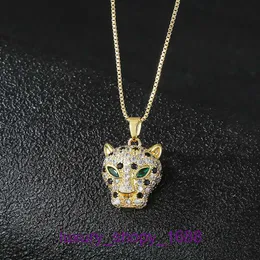 2024 Designer Car Tires's Single Ring Cake Necklace Sterling New Hip Hop Leopard Head Pendant Pendant Womens Tendy Tendy Trendy With Original Box