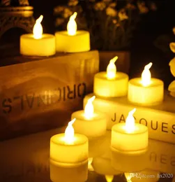 Bougies chauffe-plat LED sans flamme, bougies votives, ampoule vacillante, petites bougies électriques fausses, réalistes pour table de mariage 1201198
