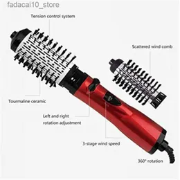 Secadores de cabelo Escova de ar quente elétrica Rotary Curler Secador de cabelo Rotação automática Curling Blowing Dry Hairstyle Secador de cabelo Auto Wave Roller Comb Q240109