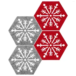 Pillow 4pcs Christmas Cup Mats Snowflake Coasters Drinks Holiday Dinner Table DecorMöbel & Wohnen, Feste & Besondere Anlässe, Party- & Eventdekoration!