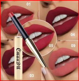 CmaaDu 12 colori rossetto opaco labbra trucco impermeabile duraturo rossetto maquiagem con tubo a forma di proiettile dorato8735832