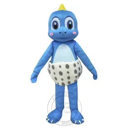 Halloween Super Cute Blue Baby Dinozaur Mascot Costume for Party Cartoon Posta