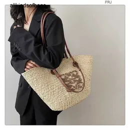 Sacs de luxe Loewwe Panier Anagrammes Sac tissé en paille française Série Sen Style de haute beauté Luojia Fourre-tout végétal à double poignée avec logo Frj Smrn rj 47RR