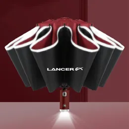 Parapluie de voiture LED Portable à bande réfléchissante, automatique, à la mode, pour Mitsubishi Lancer Ex 9 10, accessoires 240109