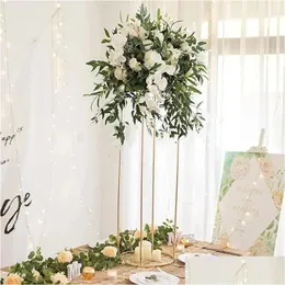 Decorazione per feste Mtiple Colors Palla di fiori artificiali per centrotavola Fiori decorativi all'ingrosso e piante S Road Lead Decor Weddi Dhi7S