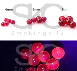 Smokingcity New Ruby Terp Pearls Beads 6mm 8mm Ruby Dab Pearls For 25mm 30mm Beveled Edge Quartz Banger Water Bongs Pipes Smoking 5345266