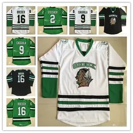 Tanie Północna Dakota Fighting Sioux College Hockey Jerseys 2 Stecher 9 Caggiula 16 Brock Boeser 33 Cam Johnson All Szygowane mundury moda 63