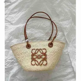 Designer-Tasche Loewwe Anagrams Basket Luxurys Handtasche Loewwe Domestic Paula Ibiza Gemüse-Urlaubsstil Stroh gewebt RJ