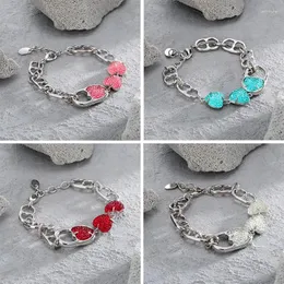 Charme pulseiras moda e na moda multi-cor em forma de coração pulseira colar uma surpresa romântica para o dia dos namorados