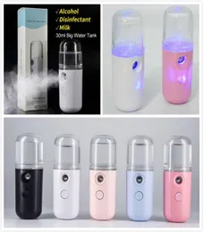 Mini mist sprayer USB laddningsbar ansiktsångare nano ansiktsdimma sprayer cool ansikte spray ångare rese fuktgivande ansiktssprut2545653