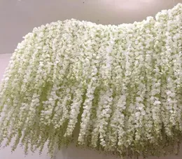 Nova simulação de hortênsia rattan festival pendurado glicínias flor corda decoração casamento arranjo5099099