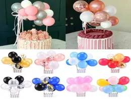 10pcs Set Mini Balon Kek Topper Düğün Doğum Günü Bebek Duş Partisi Dekor Kutlaması Düğün Partisi Dekorasyonu 5inch1783527