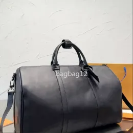 Tasarımcı Duffle Bag Classic 45cm 50cm Seyahat Bagaj Büyük Kapasite Seyahat Çantası Erkekler Gerçek Deri En Kaliteli Çantalar Omuz Çantaları Omuz Çantaları Erkek Bag