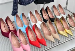 Topkwaliteit nieuwste sexy pumps schoenen sexy stiletto damesschoenen echt leer designer hoge hak schoenen traf runway party bruiloft