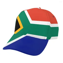 Cappellini da baseball 2024 Estate Unisex Sport all'aria aperta Protezione solare Cappello da baseball Cappellino con visiera da corsa Bandiera del Sud Africa