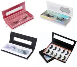 Falsk ögonfranslagringsförpackning Box Eyelash Boxes Scrub Style tomt Lash Case Återanvändbar komposit LAGRAGE122234