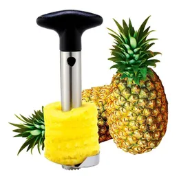 Rostfritt stål ananasskalare skärare skivor corer skal kärnverktyg frukt grönsak kniv gadget kök spiralizer5503554